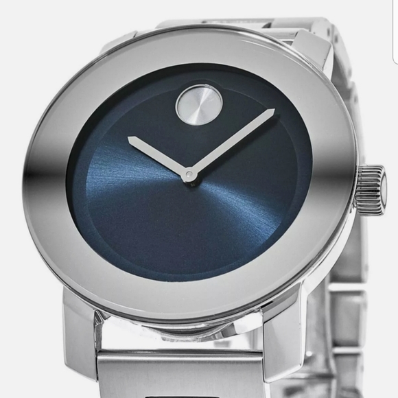 **SOLD** Movado Bold Blue Steel Dial Ladies Watch 3600436 - Picture 2 of 12